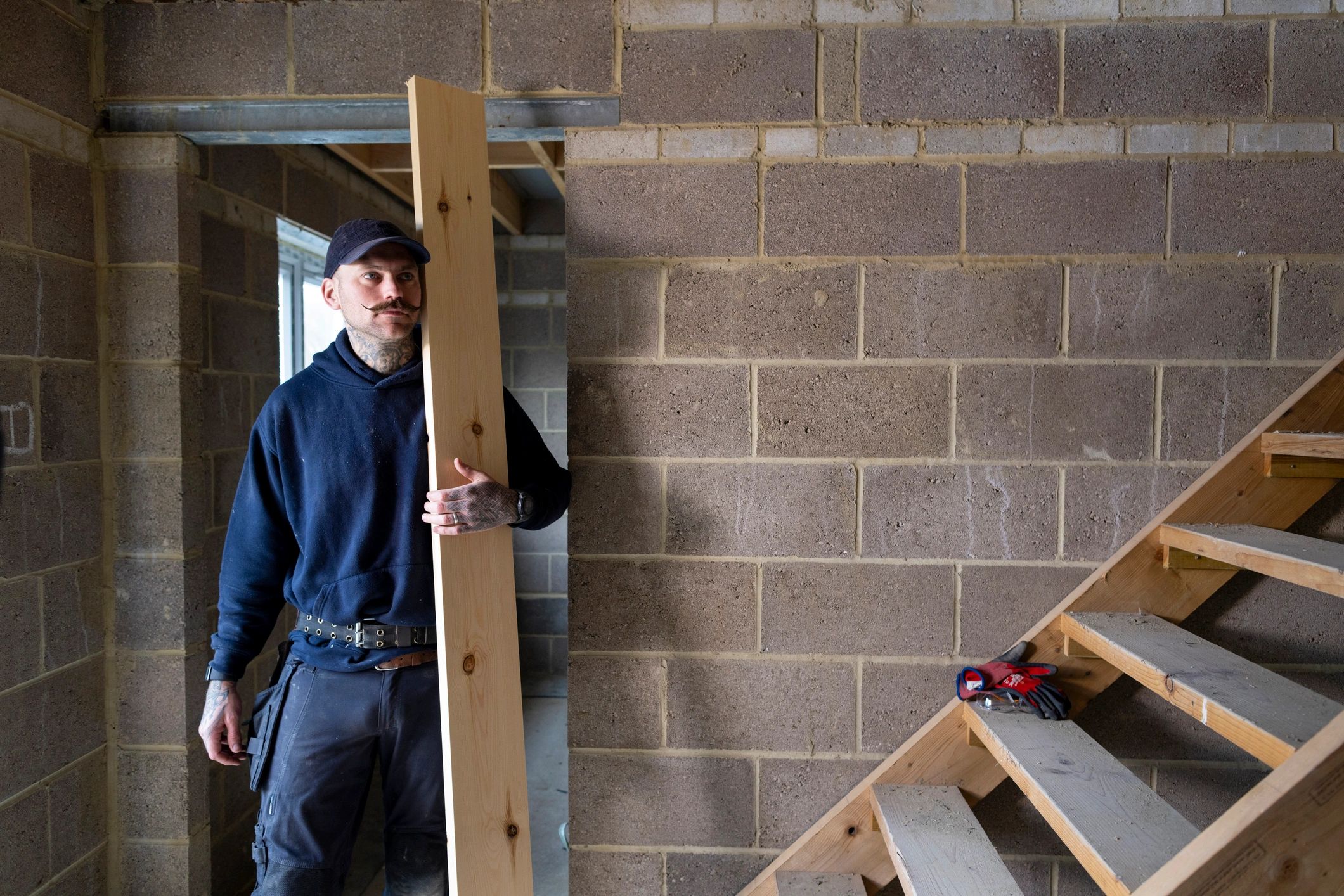 Installer working at a property